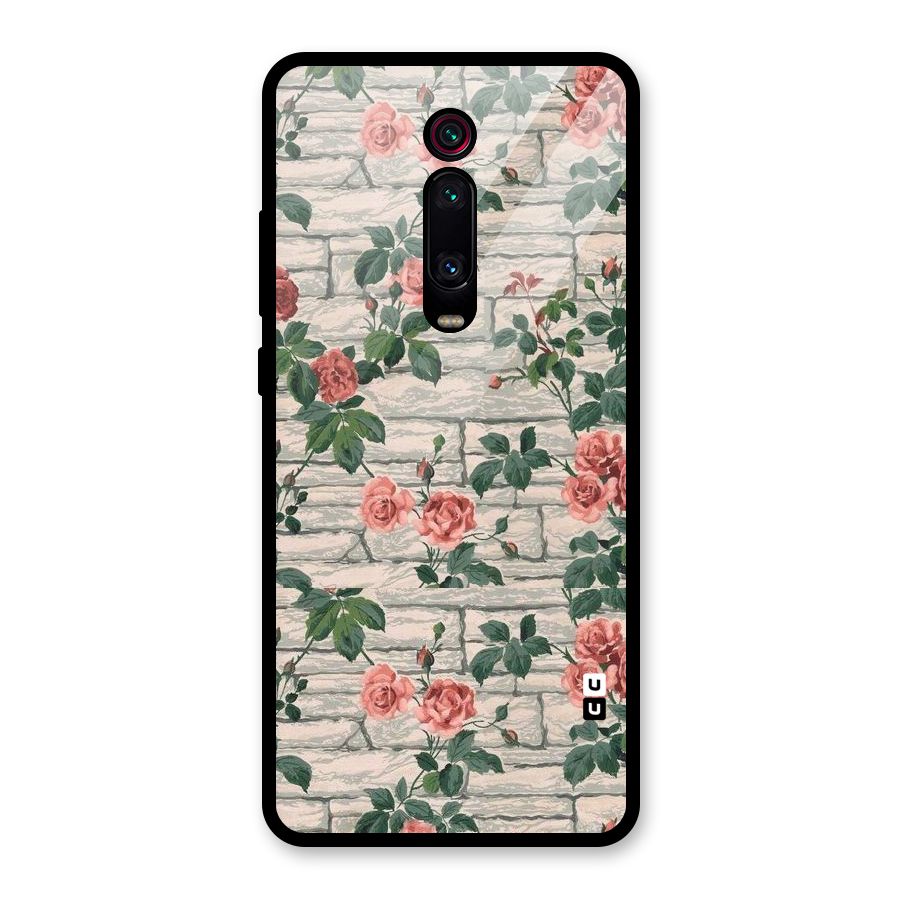 Floral Wall Design Glass Back Case for Redmi K20
