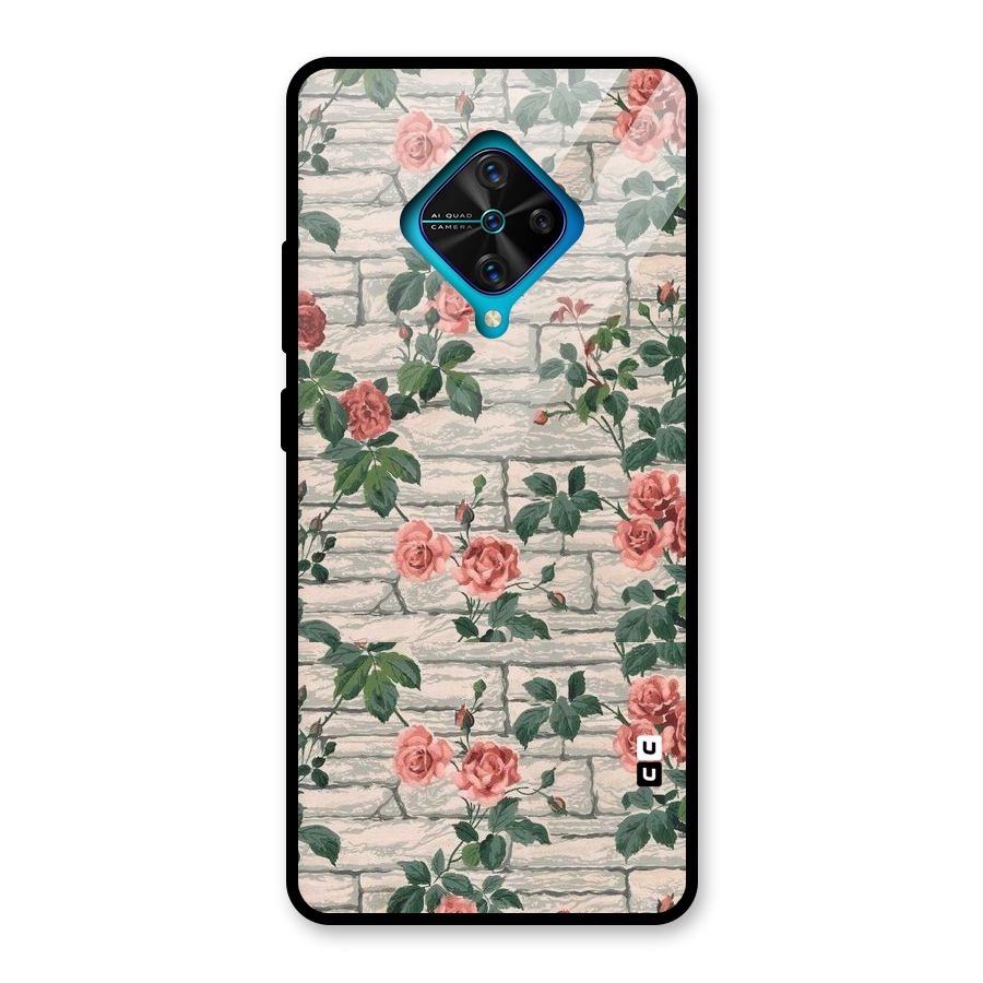 Floral Wall Design Glass Back Case for Vivo S1 Pro