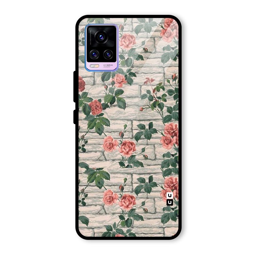 Floral Wall Design Glass Back Case for Vivo V20 Pro