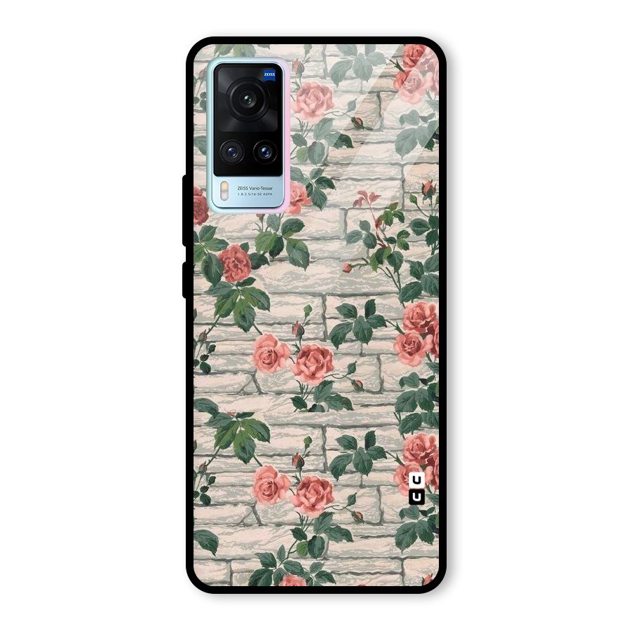 Floral Wall Design Glass Back Case for Vivo X60