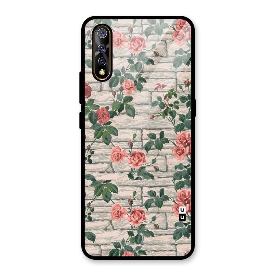 Floral Wall Design Glass Back Case for Vivo Z1x