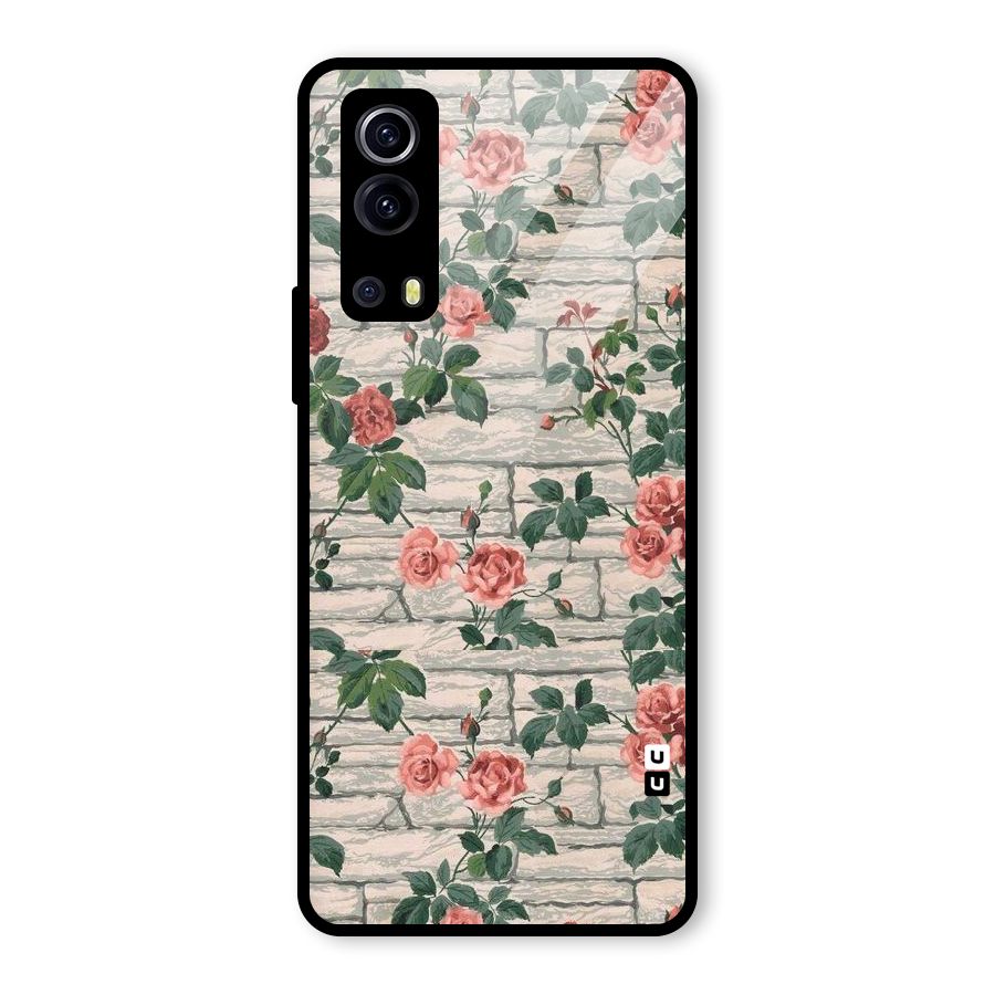 Floral Wall Design Glass Back Case for Vivo iQOO Z3