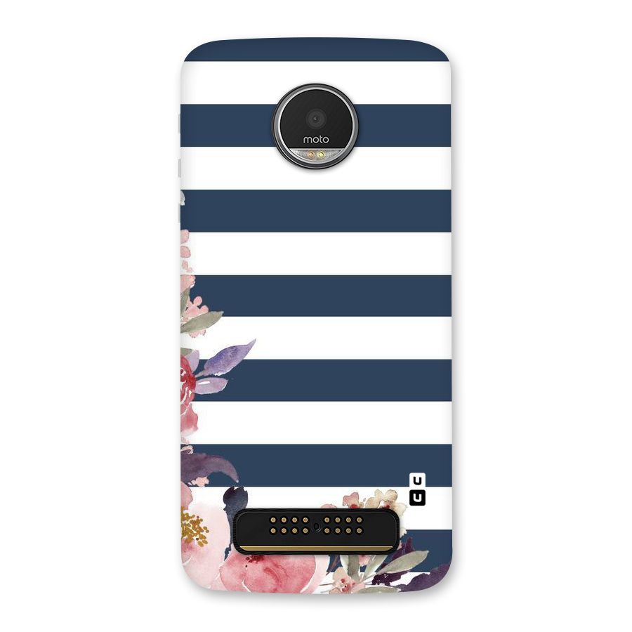 Floral Water Art Back Case for Moto Z Play