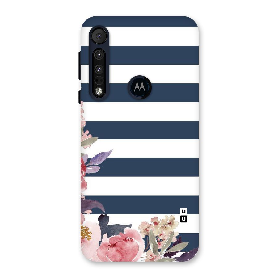 Floral Water Art Back Case for Motorola One Macro