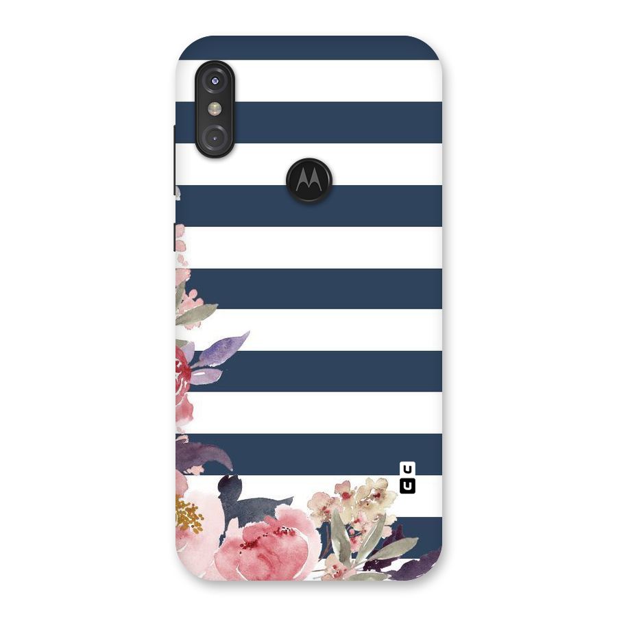 Floral Water Art Back Case for Motorola One Power