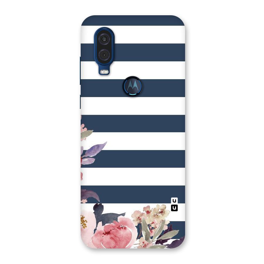 Floral Water Art Back Case for Motorola One Vision