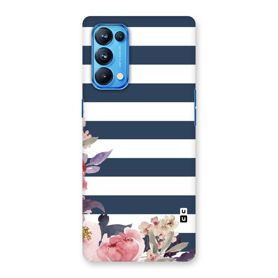 Floral Water Art Back Case for Oppo Reno5 Pro 5G