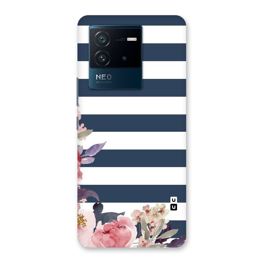 Floral Water Art Back Case for Vivo iQOO Neo 6 5G