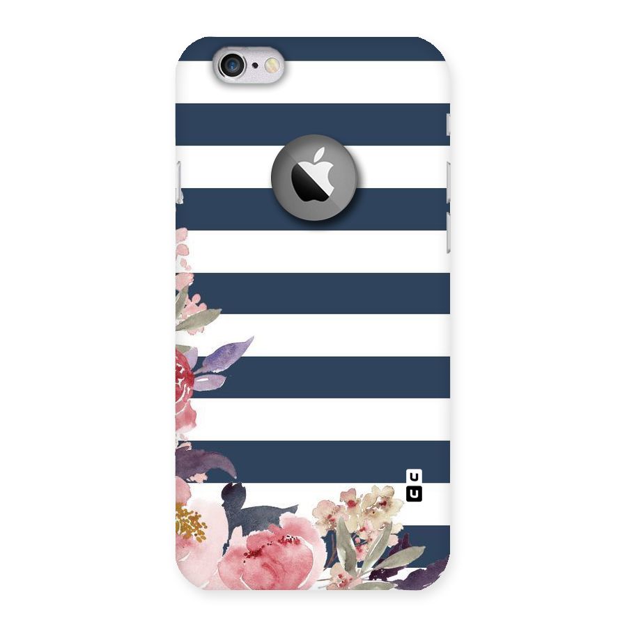 Floral Water Art Back Case for iPhone 6 Logo Cut