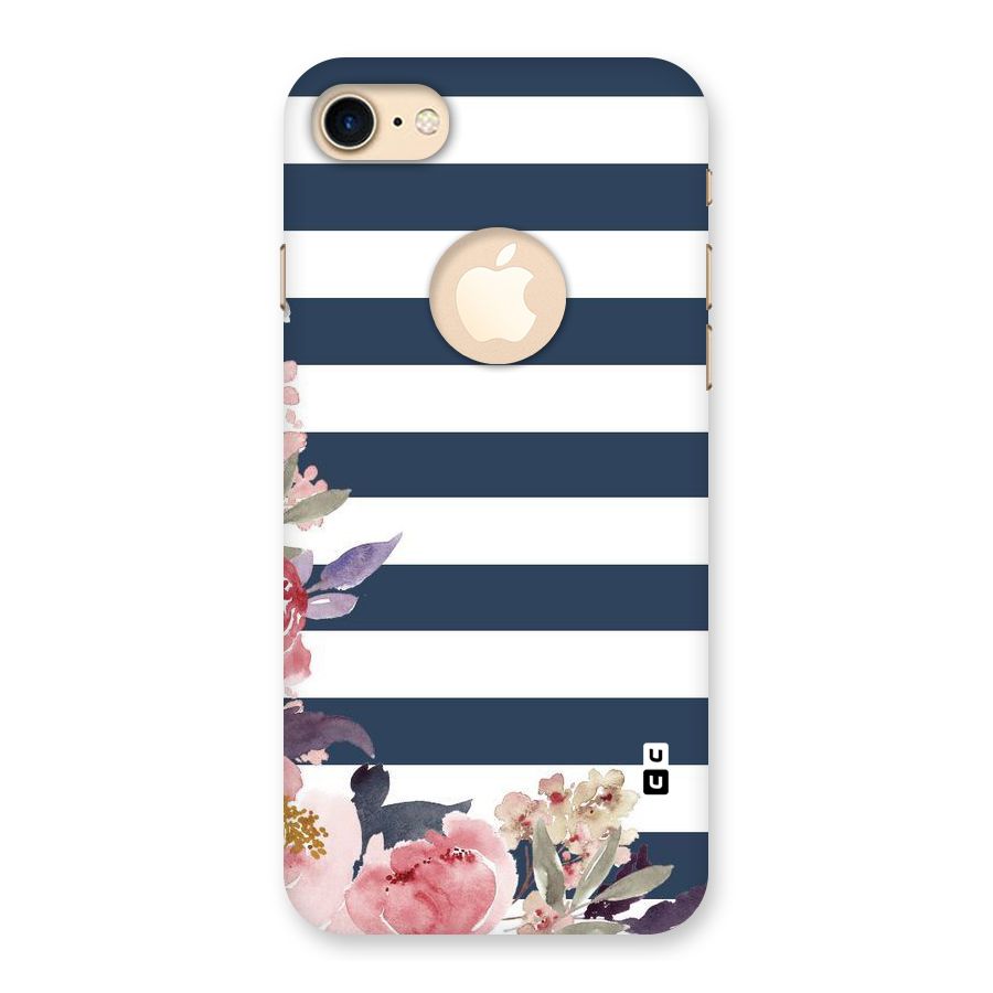 Floral Water Art Back Case for iPhone 8 Logo Cut