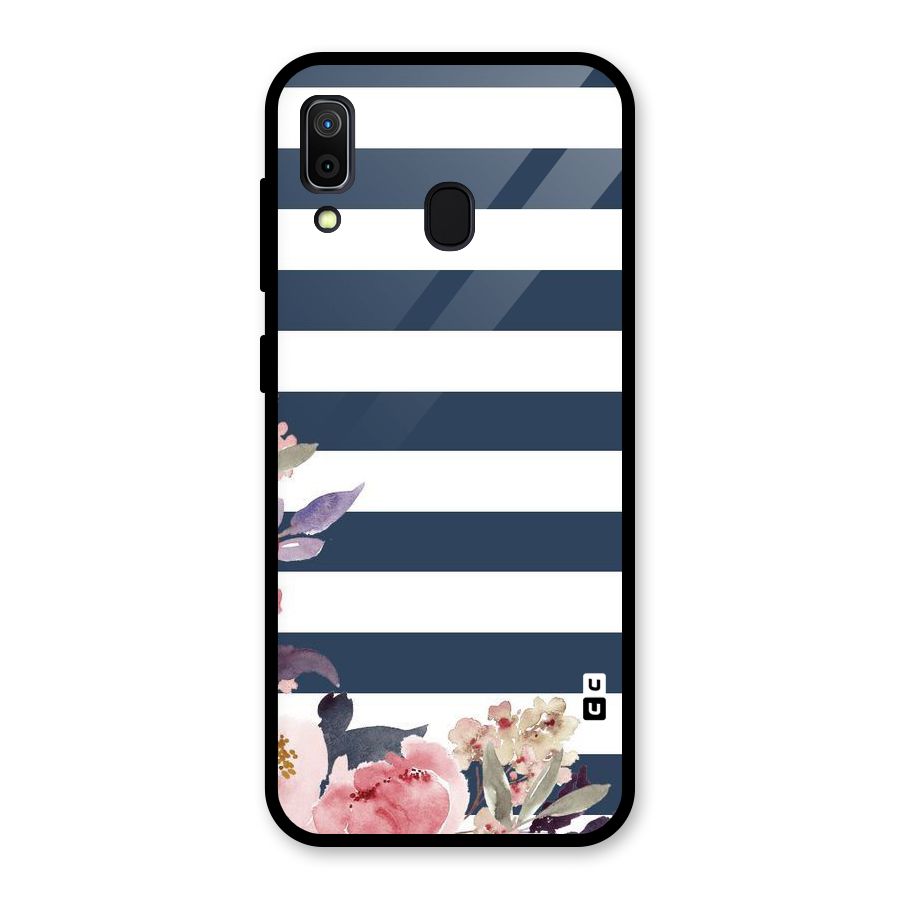 Floral Water Art Glass Back Case for Galaxy A30