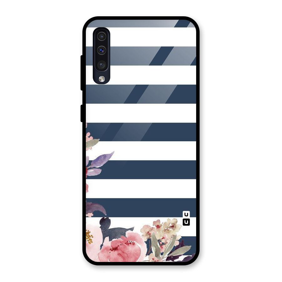 Floral Water Art Glass Back Case for Galaxy A30s