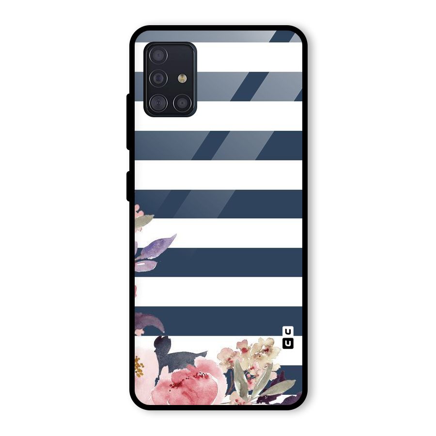 Floral Water Art Glass Back Case for Galaxy A51