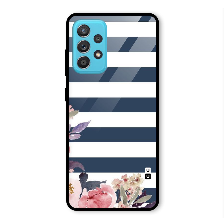 Floral Water Art Glass Back Case for Galaxy A52