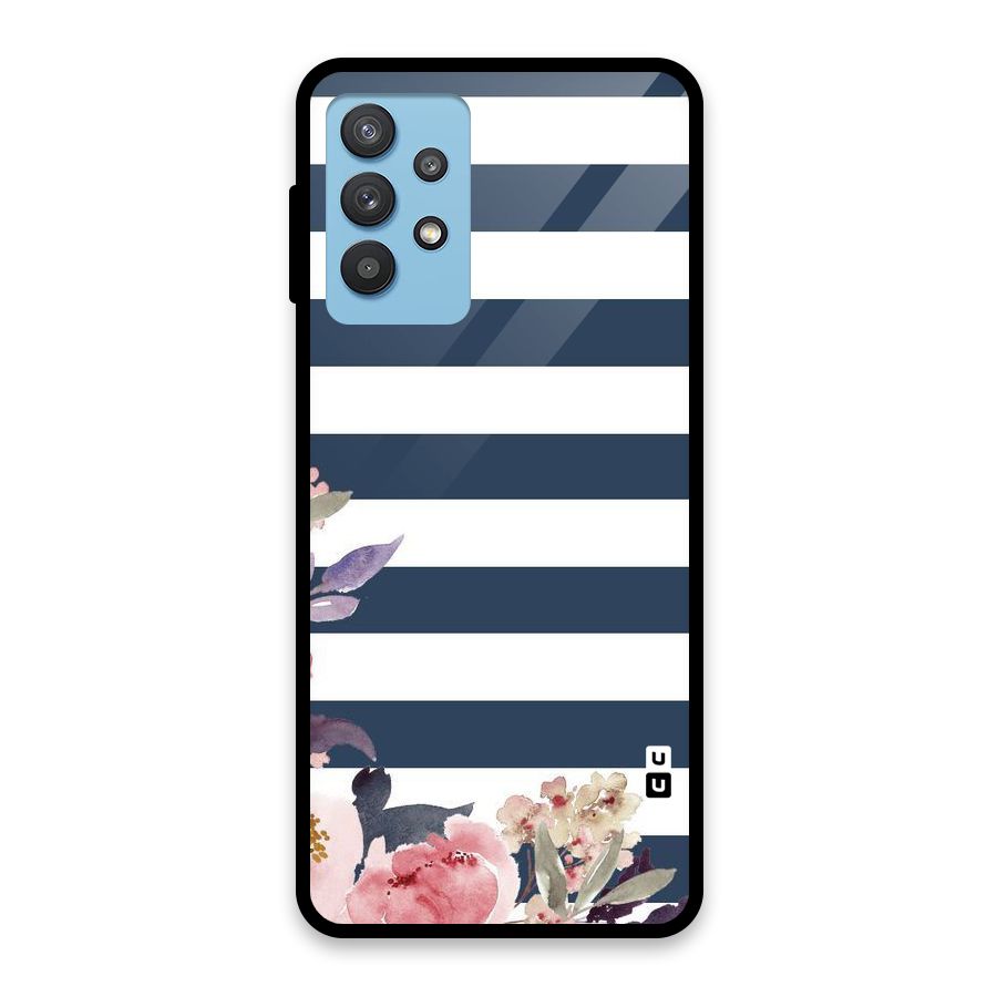 Floral Water Art Glass Back Case for Galaxy M32 5G