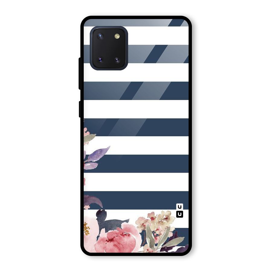 Floral Water Art Glass Back Case for Galaxy Note 10 Lite