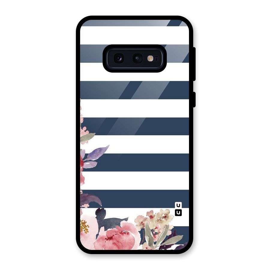 Floral Water Art Glass Back Case for Galaxy S10e