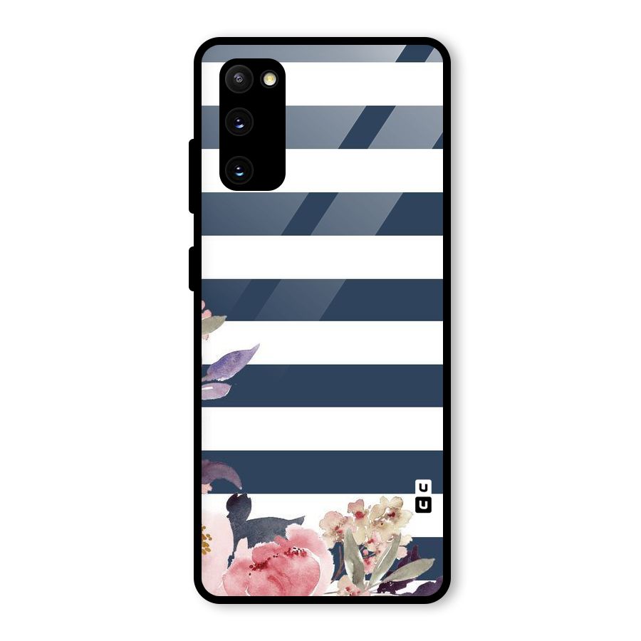 Floral Water Art Glass Back Case for Galaxy S20 FE 5G