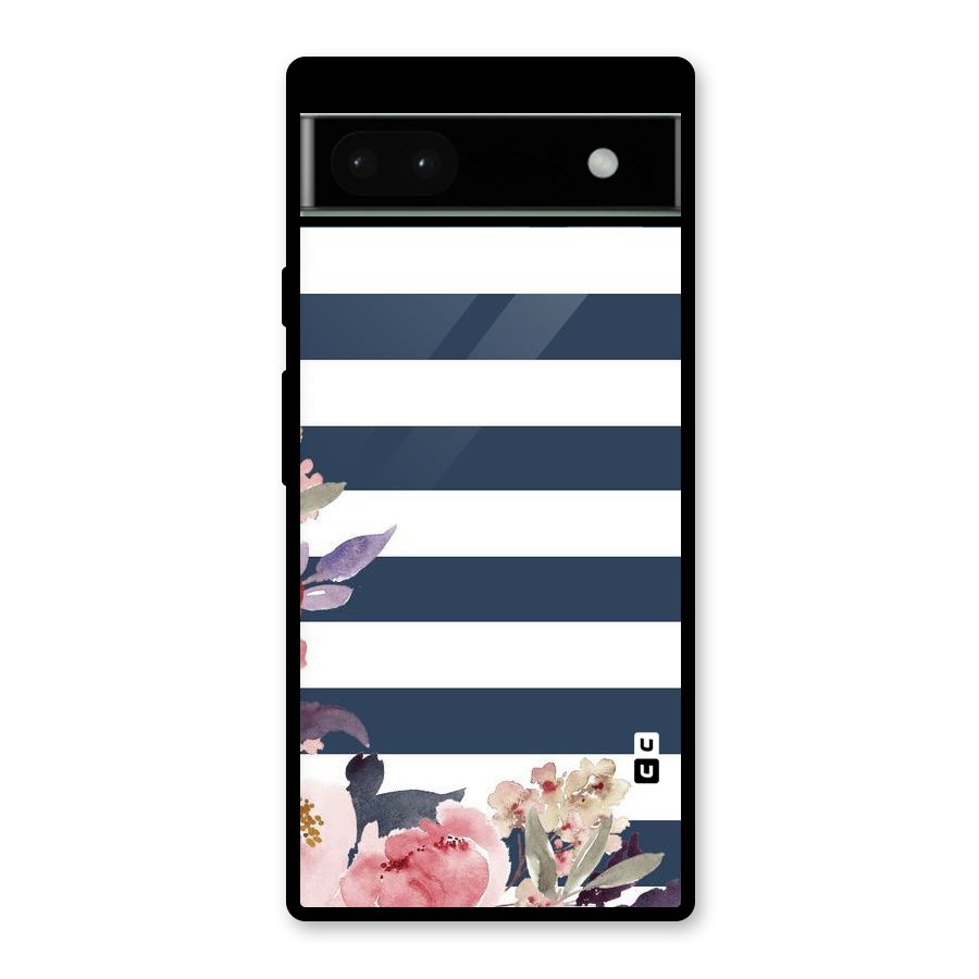 Floral Water Art Glass Back Case for Google Pixel 6a