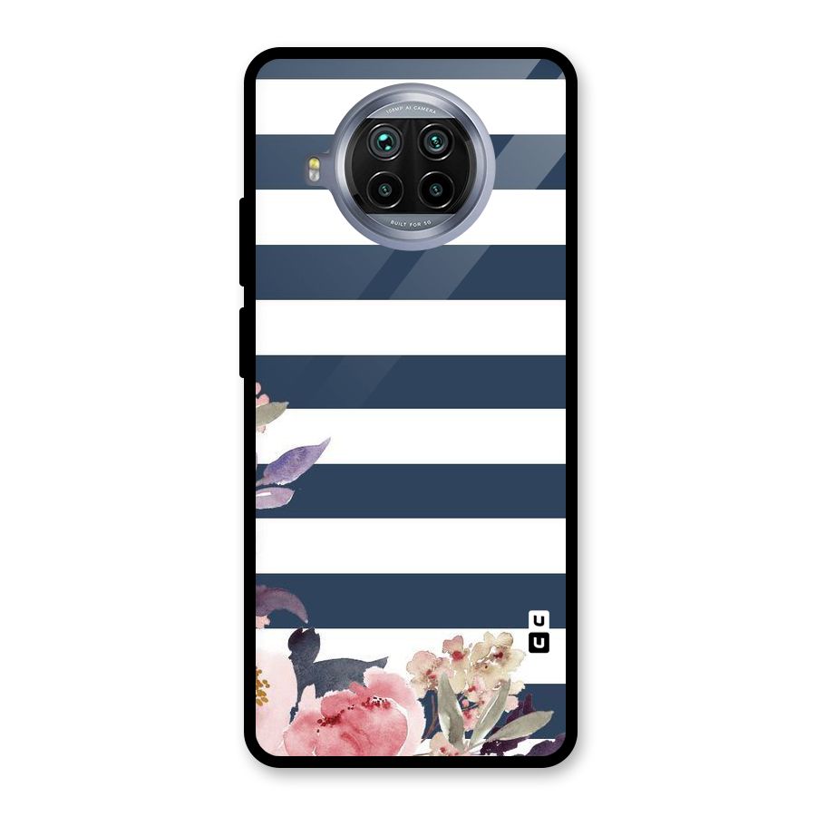 Floral Water Art Glass Back Case for Mi 10i