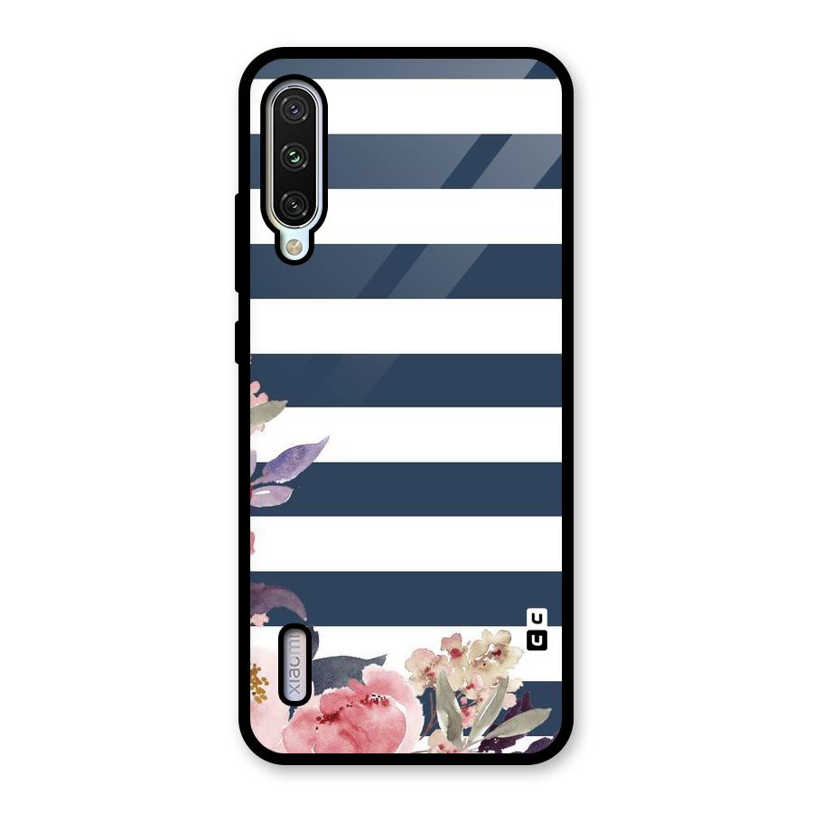 Floral Water Art Glass Back Case for Mi A3
