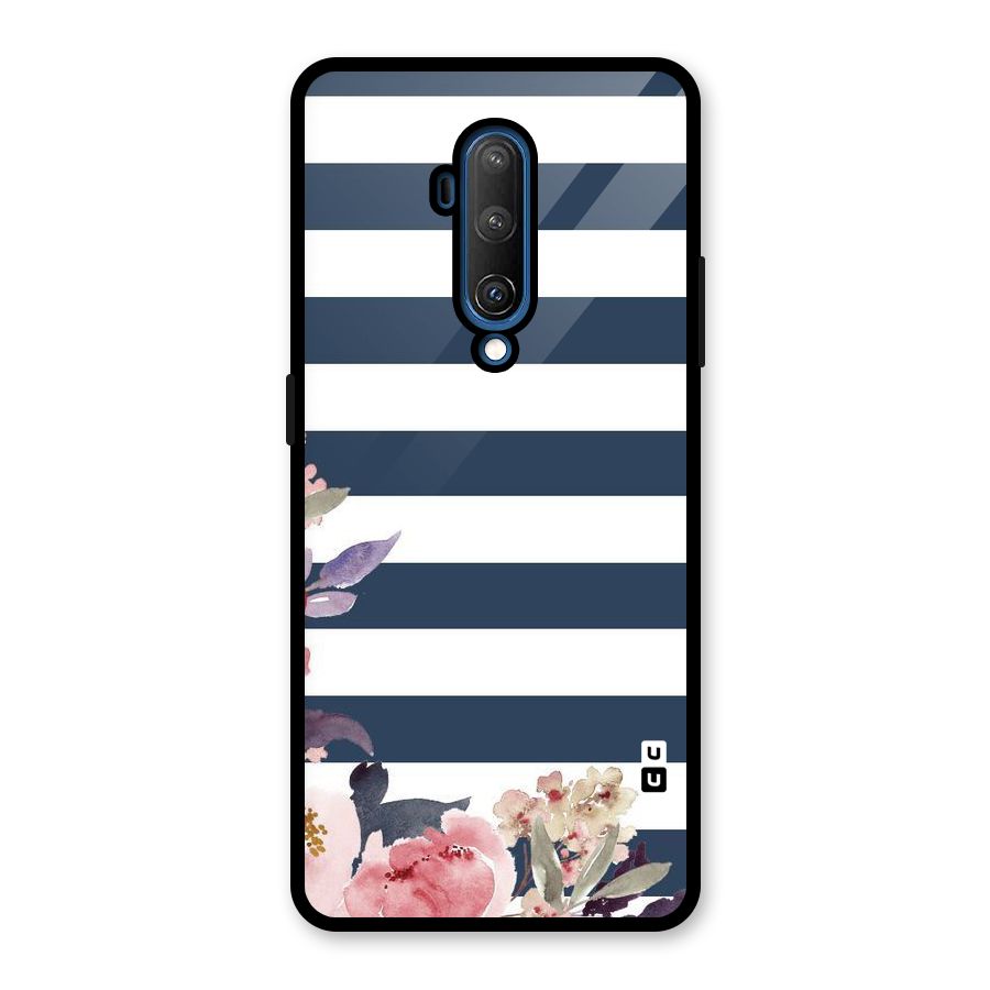 Floral Water Art Glass Back Case for OnePlus 7T Pro