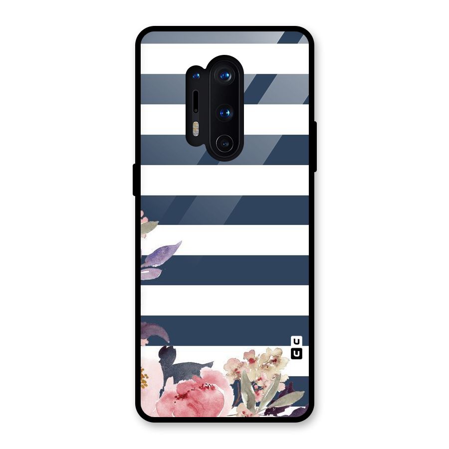 Floral Water Art Glass Back Case for OnePlus 8 Pro