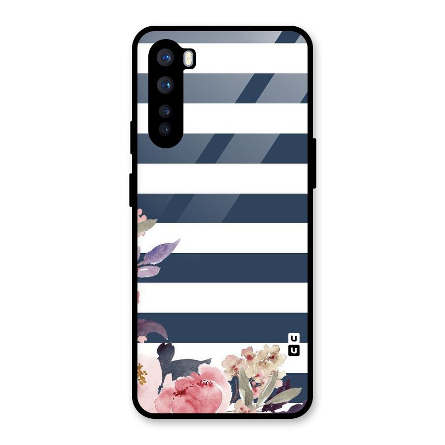 Floral Water Art Glass Back Case for OnePlus Nord