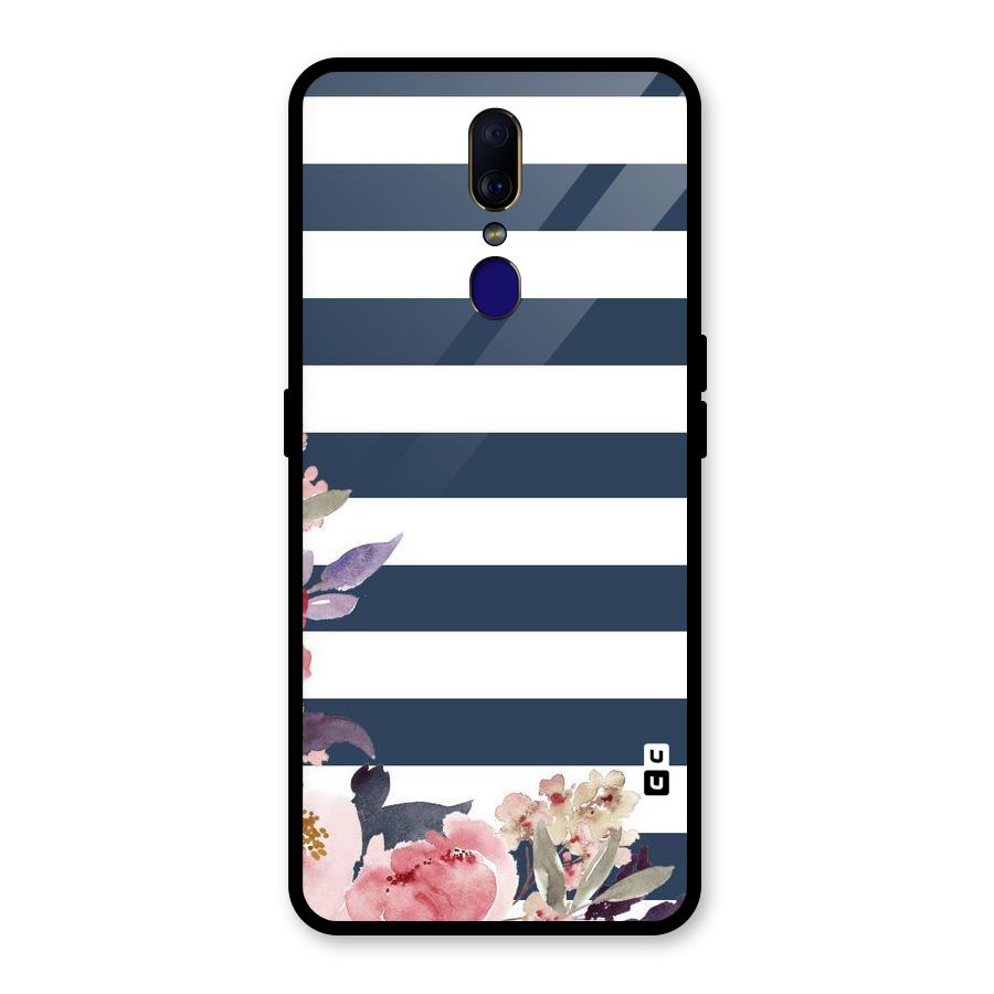 Floral Water Art Glass Back Case for Oppo F11