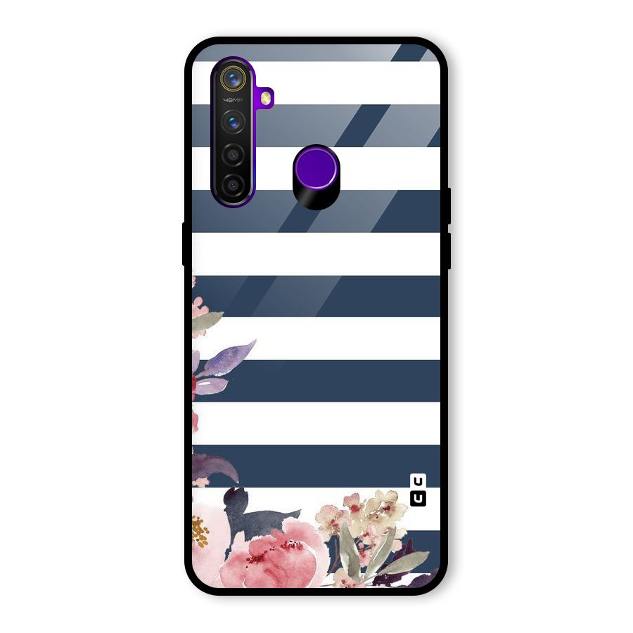 Floral Water Art Glass Back Case for Realme 5 Pro