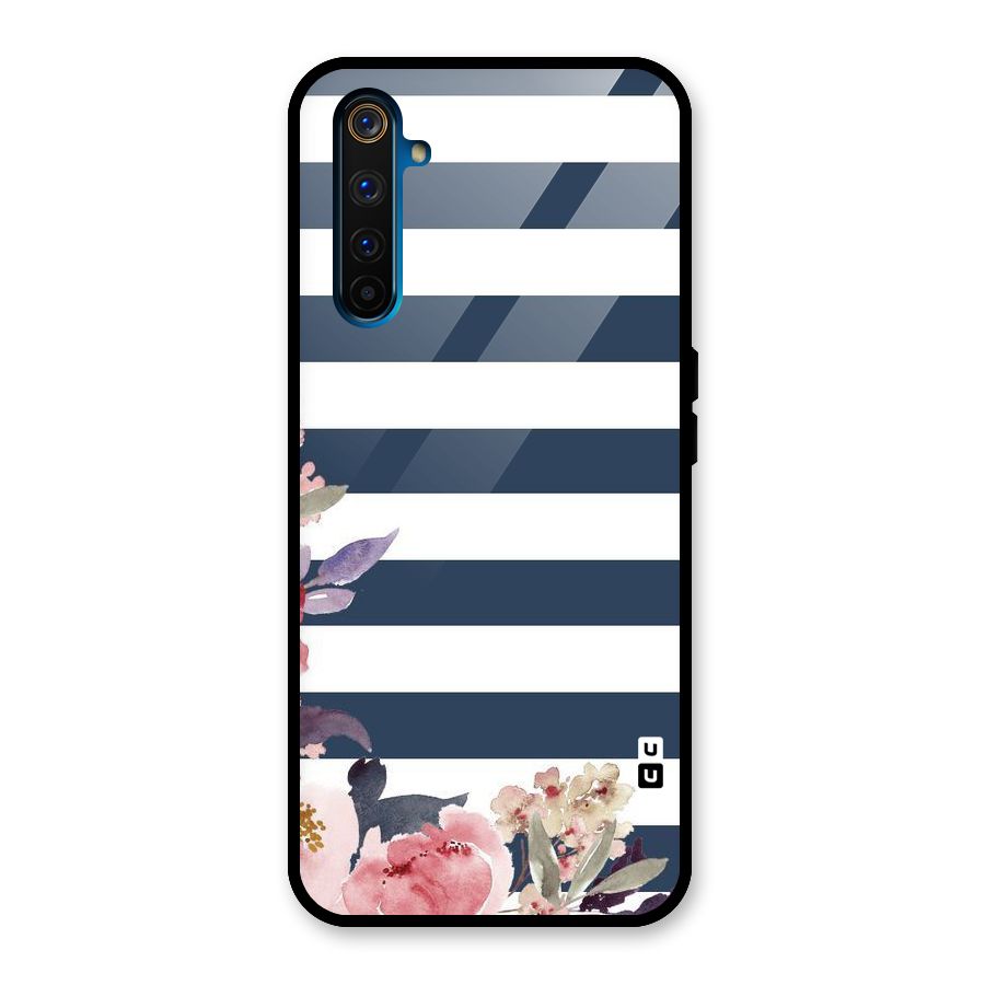 Floral Water Art Glass Back Case for Realme 6 Pro
