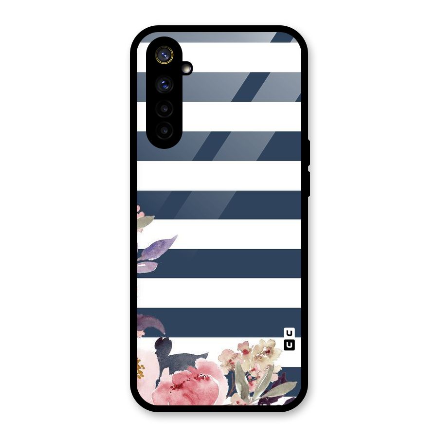 Floral Water Art Glass Back Case for Realme 6i