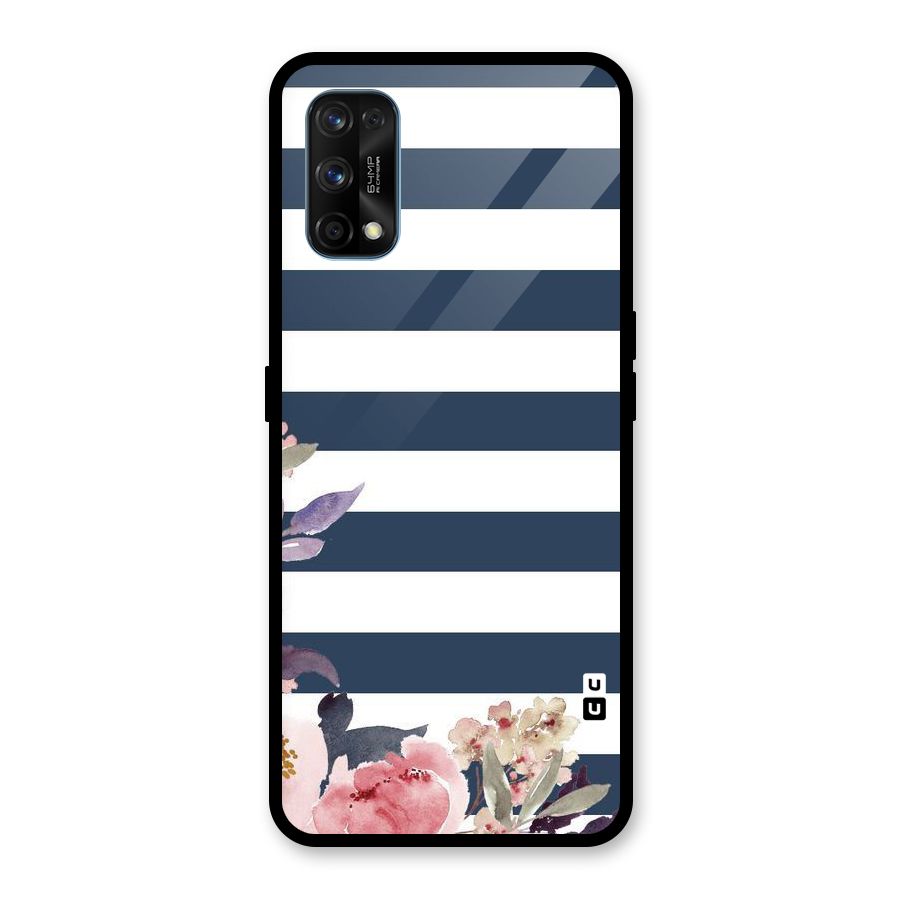 Floral Water Art Glass Back Case for Realme 7 Pro