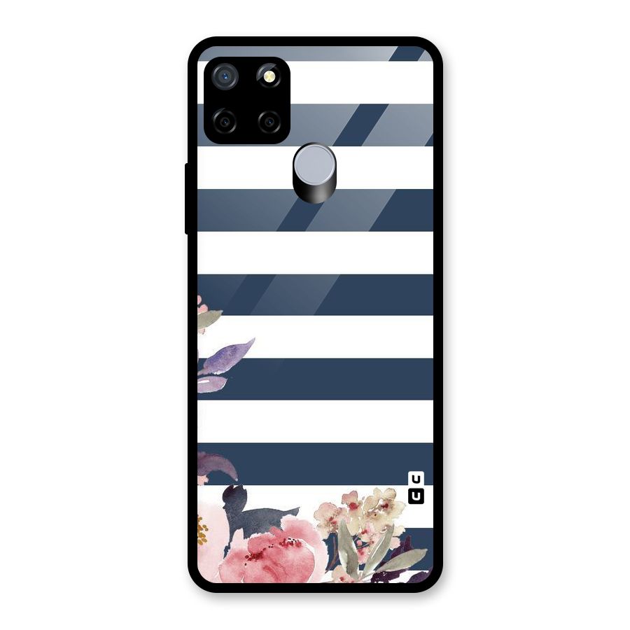 Floral Water Art Glass Back Case for Realme C15
