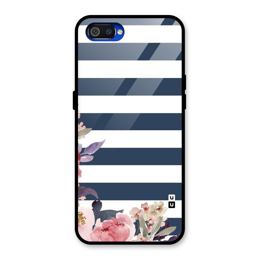 Floral Water Art Glass Back Case for Realme C2