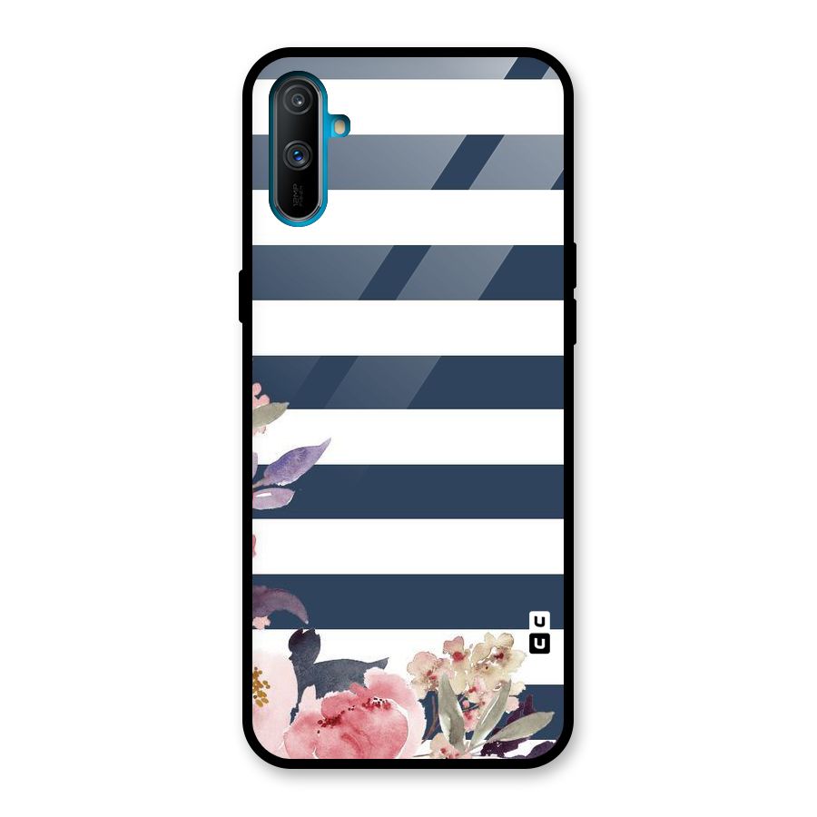 Floral Water Art Glass Back Case for Realme C3