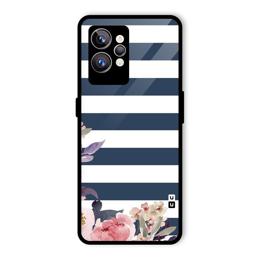 Floral Water Art Glass Back Case for Realme GT2 Pro