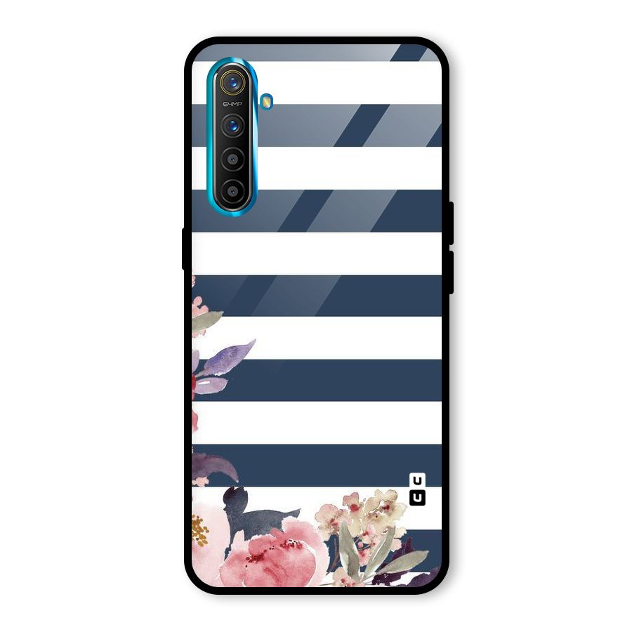Floral Water Art Glass Back Case for Realme XT