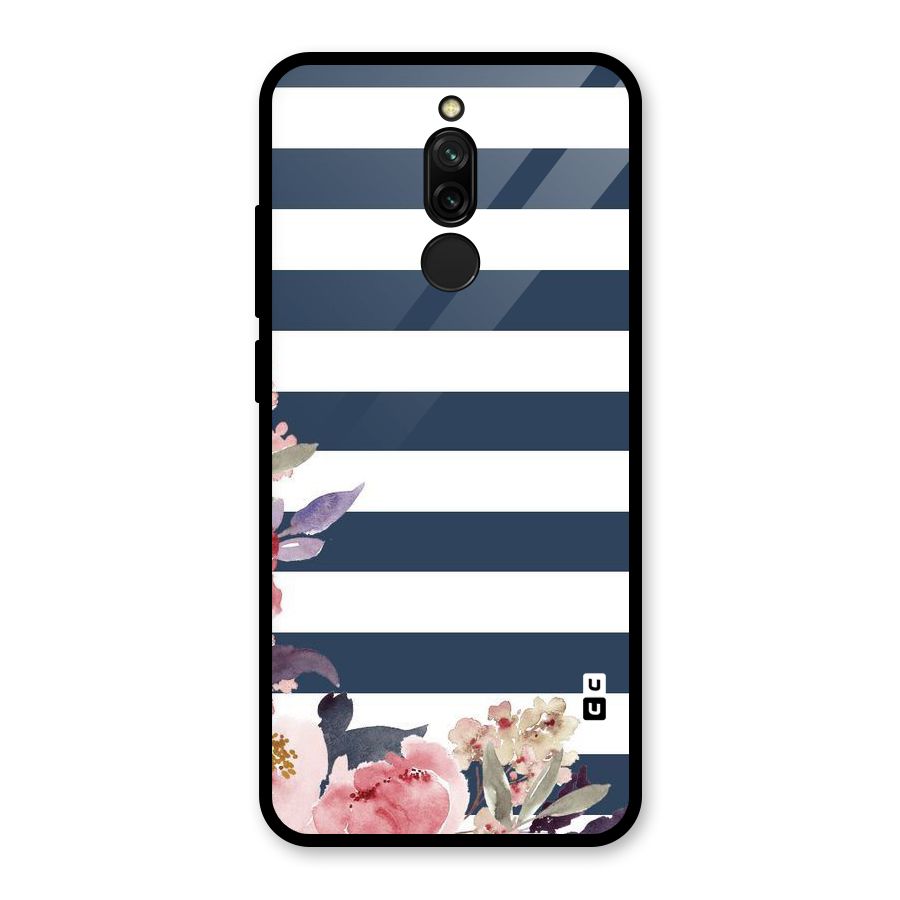 Floral Water Art Glass Back Case for Redmi 8