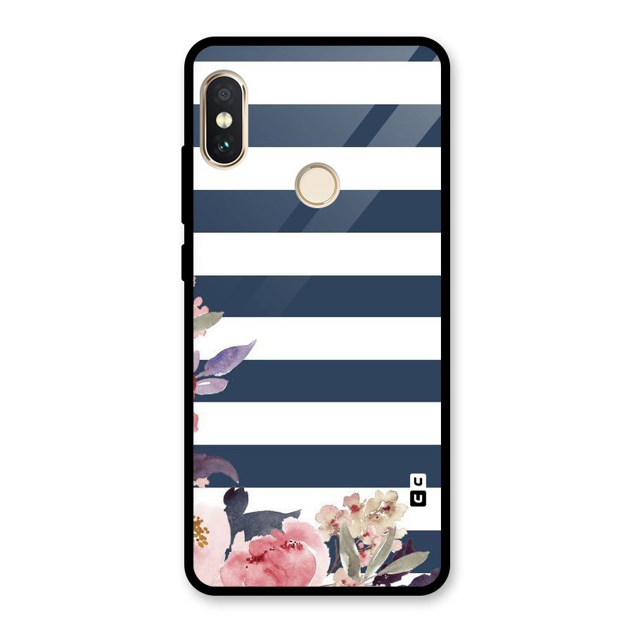 Floral Water Art Glass Back Case for Redmi Note 5 Pro