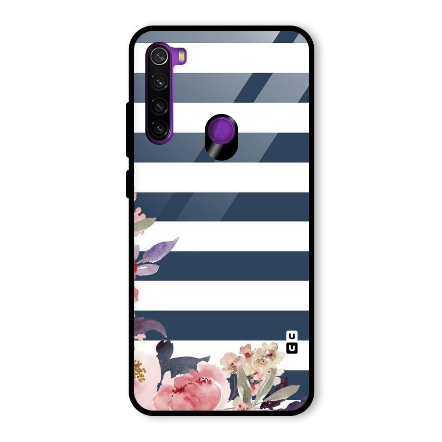 Floral Water Art Glass Back Case for Redmi Note 8