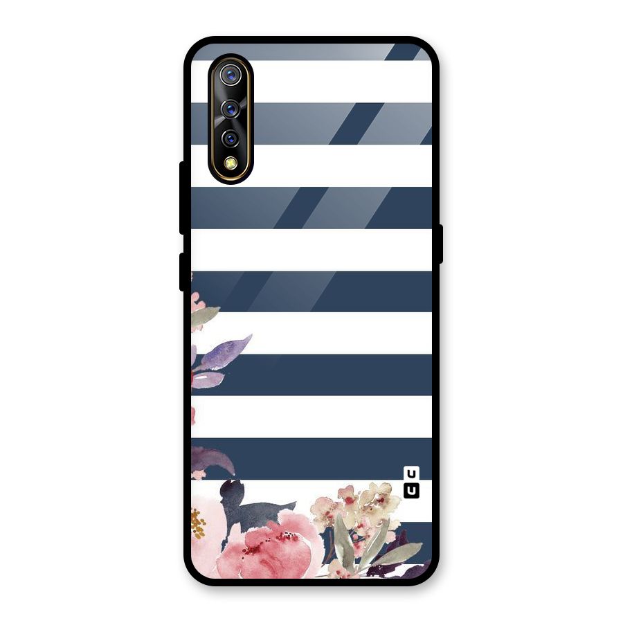Floral Water Art Glass Back Case for Vivo S1