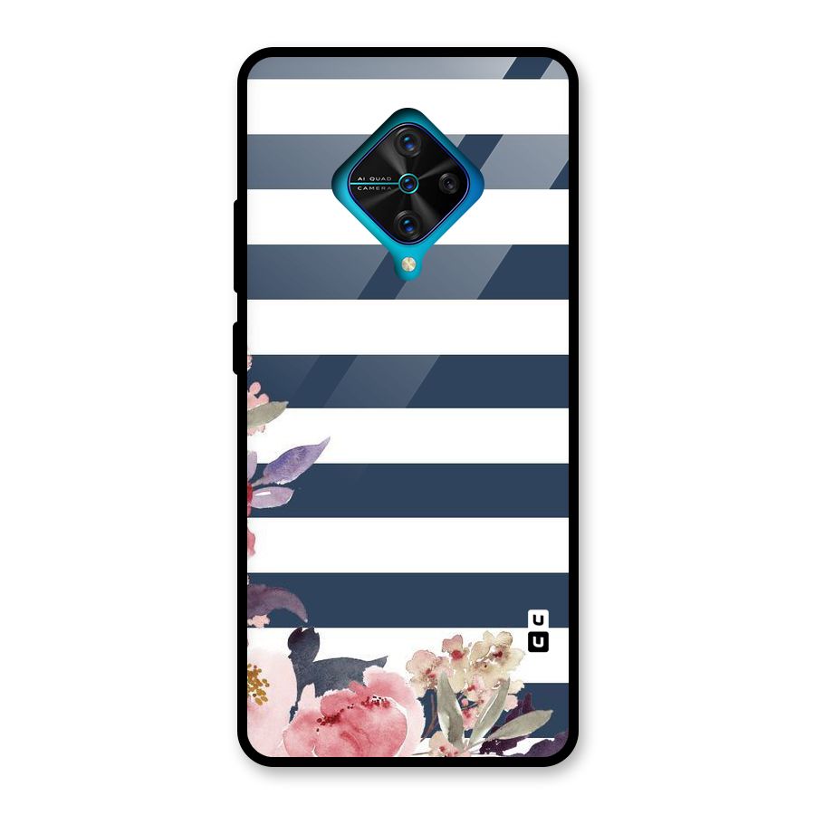 Floral Water Art Glass Back Case for Vivo S1 Pro