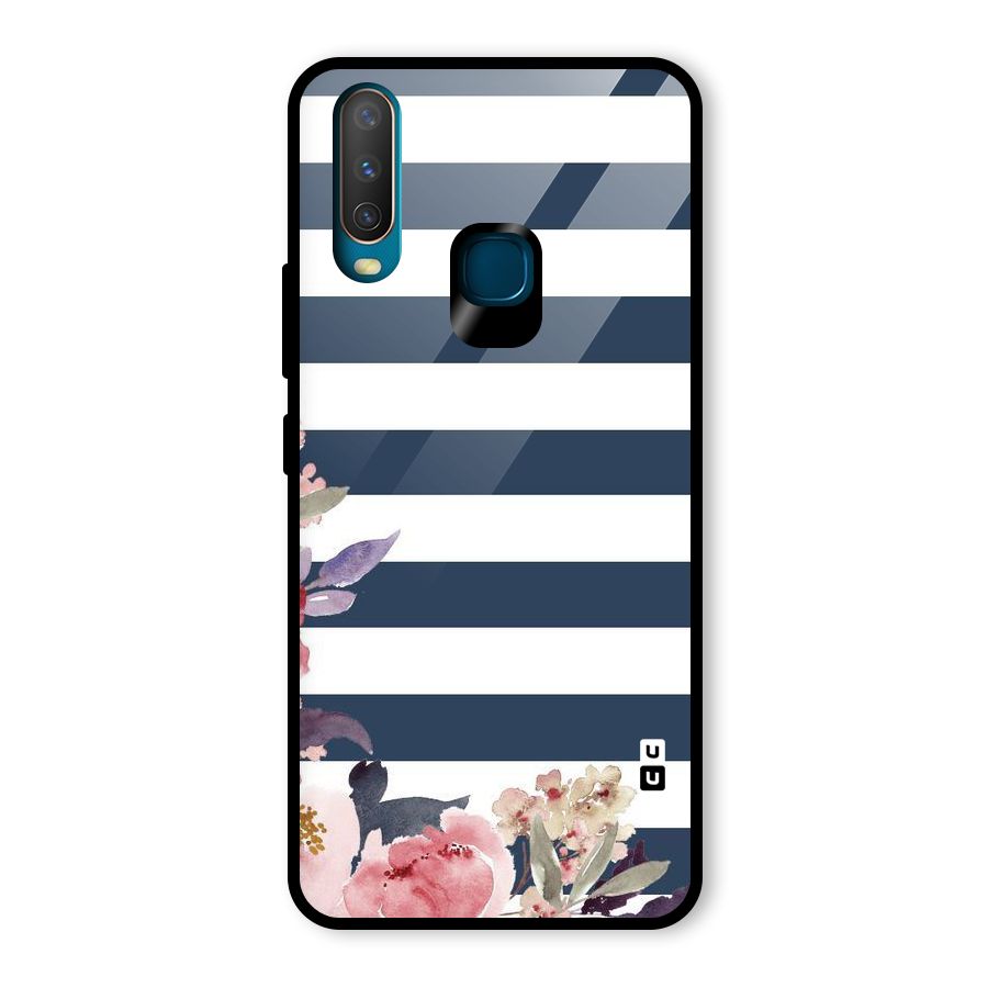 Floral Water Art Glass Back Case for Vivo Y15