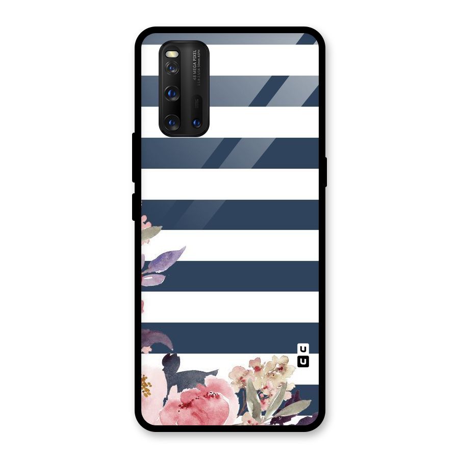 Floral Water Art Glass Back Case for Vivo iQOO 3