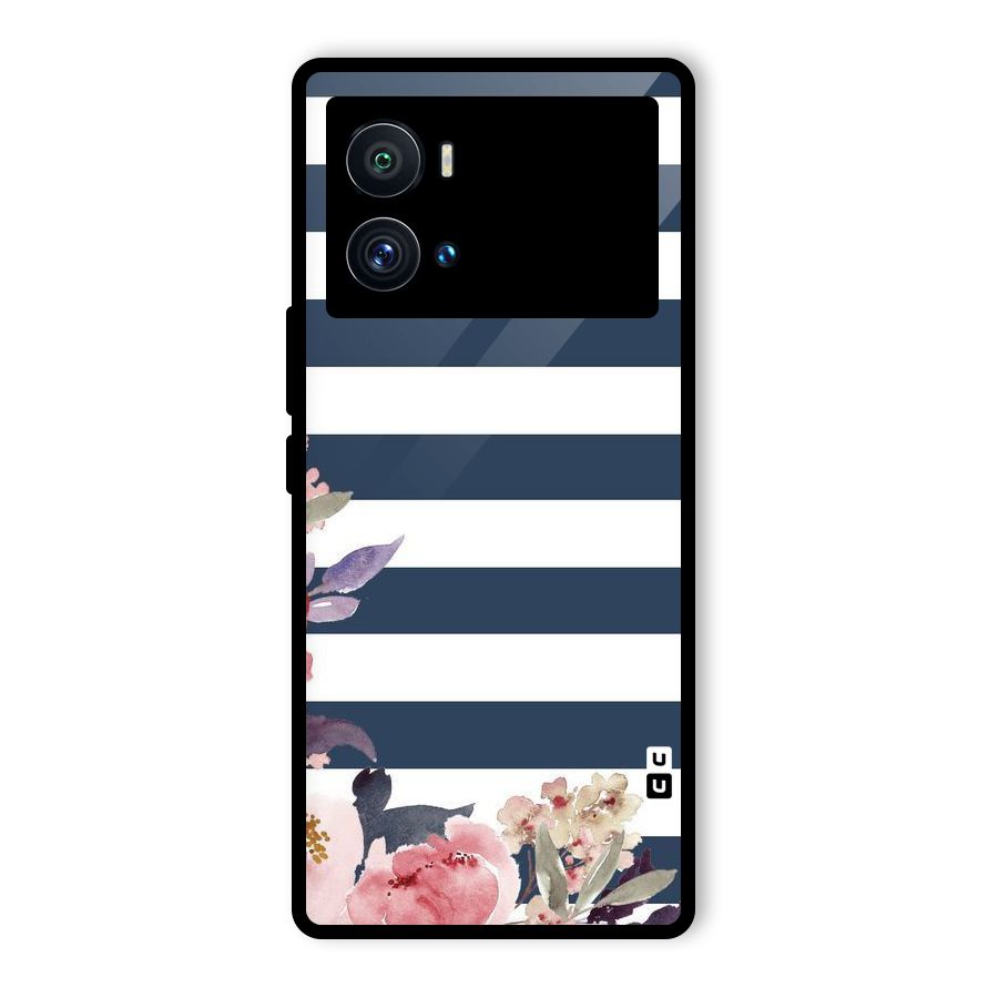 Floral Water Art Glass Back Case for Vivo iQOO 9 Pro