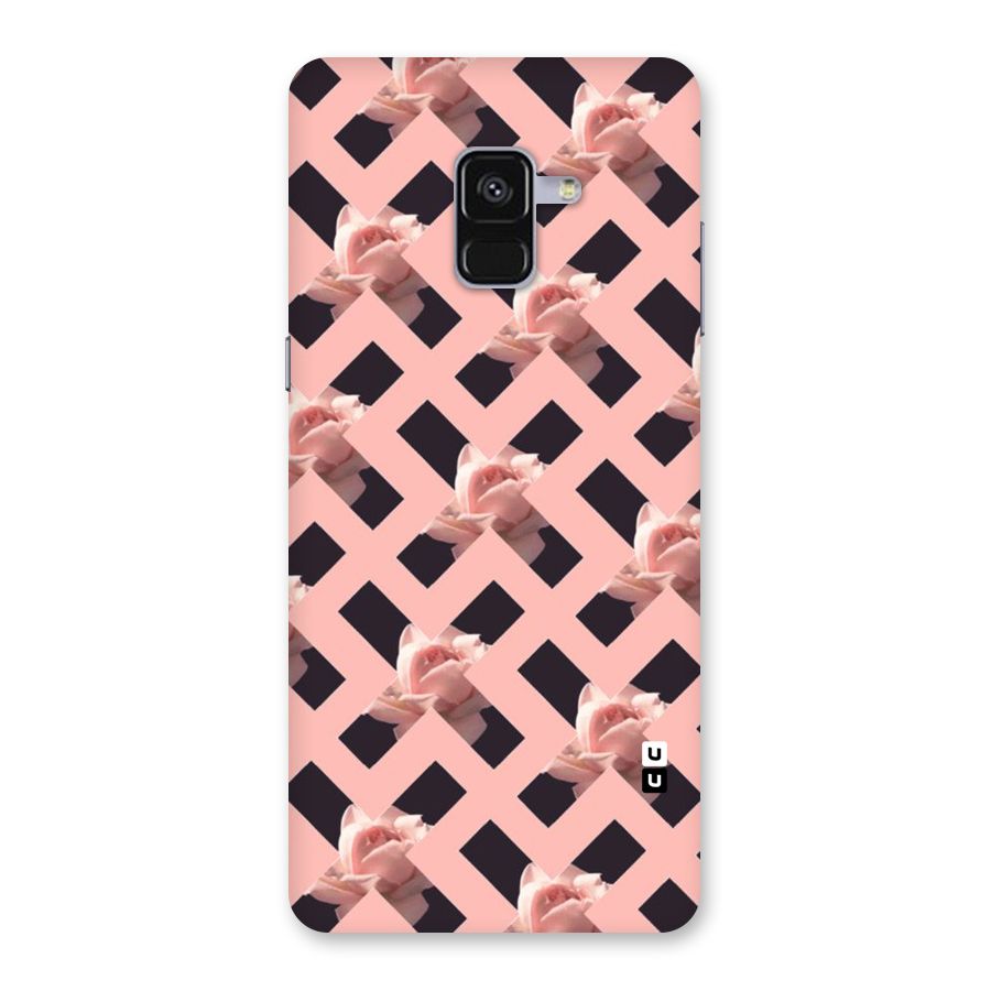 Floral X Design Back Case for Galaxy A8 Plus