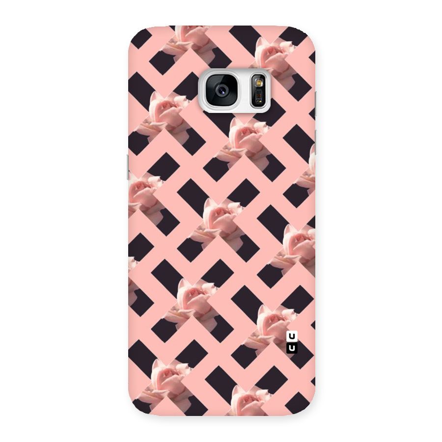 Floral X Design Back Case for Galaxy S7 Edge