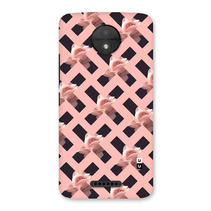 Floral X Design Back Case for Moto C