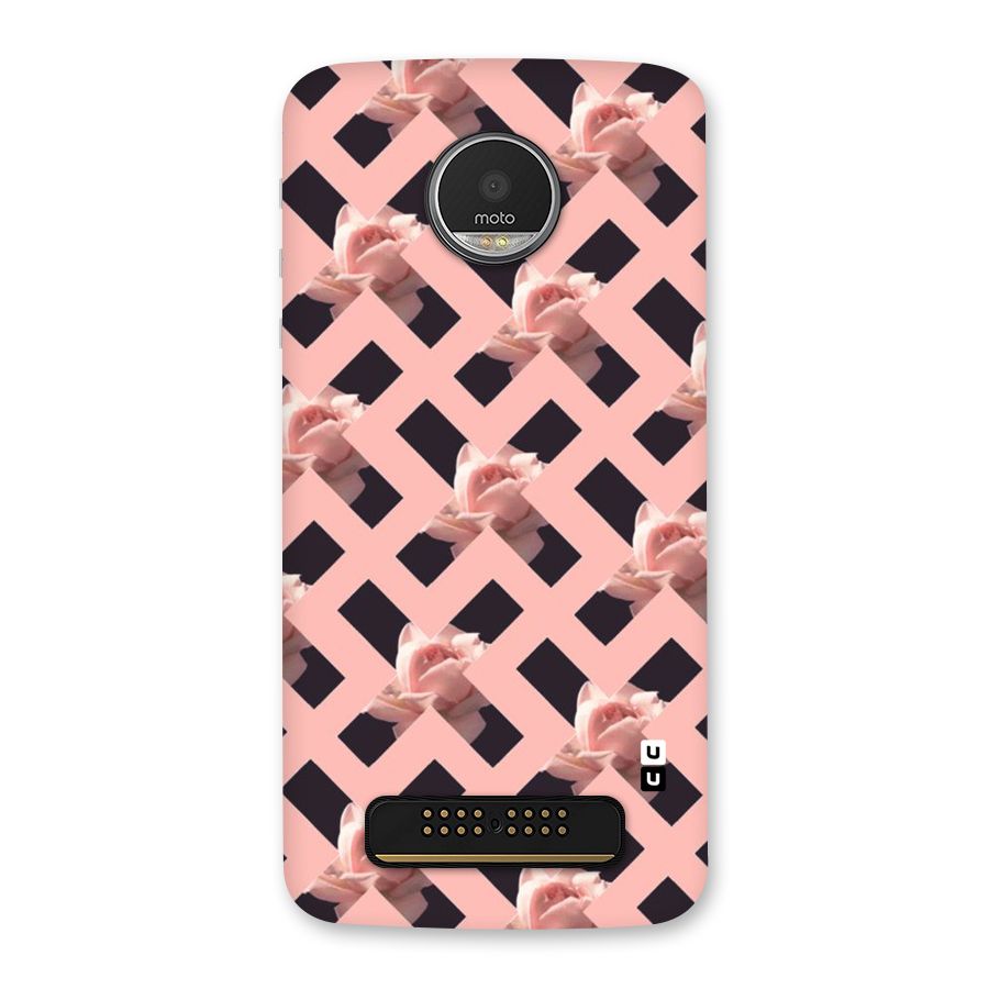 Floral X Design Back Case for Moto Z Play